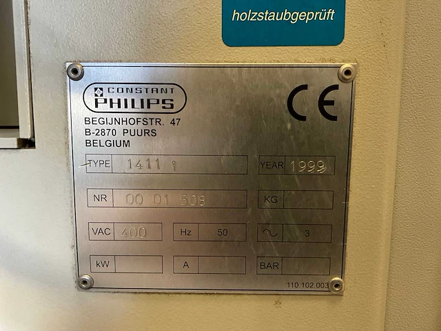 1999 holzher sprint 1411 pvc kantenlijmmachines - afbeelding 9 van  18