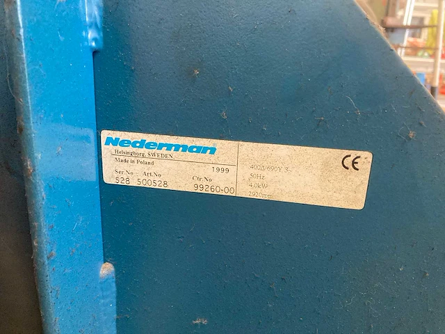 1999 nederman 500528 overige garage inventaris (2x) - afbeelding 7 van  8