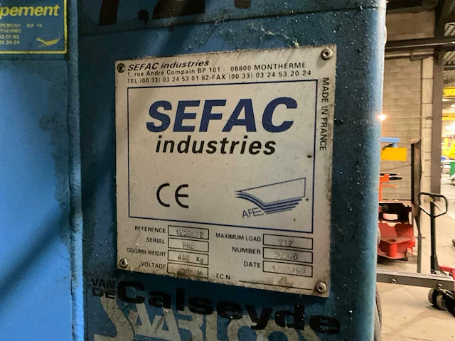 1999 sefac industries 1200m72 mobiele hefbrug (4x) - afbeelding 19 van  20