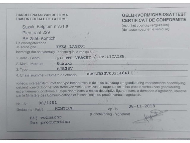 1999 suzuki jimny jeep pickup truck - afbeelding 10 van  11