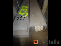 1set van 12 grijze metaal u-balken 9.8m/18/7 - afbeelding 1 van  3