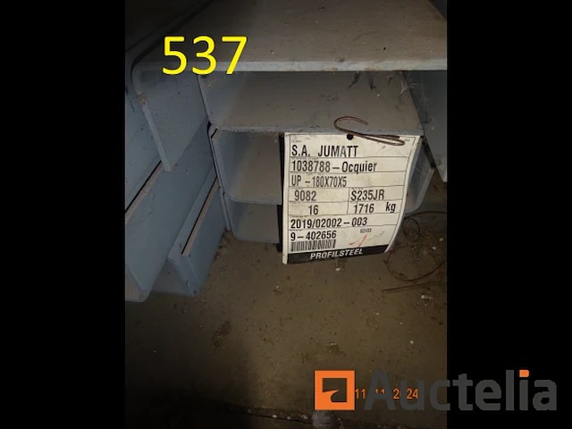 1set van 12 grijze metaal u-balken 9.8m/18/7 - afbeelding 3 van  3