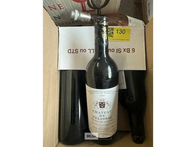 1x 1 doos chateau de pelissac cotes des bourg 1995 - afbeelding 1 van  3