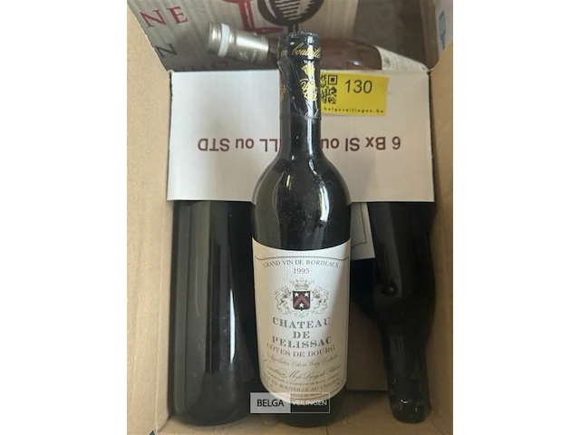 1x 1 doos chateau de pelissac cotes des bourg 1995 - afbeelding 2 van  3