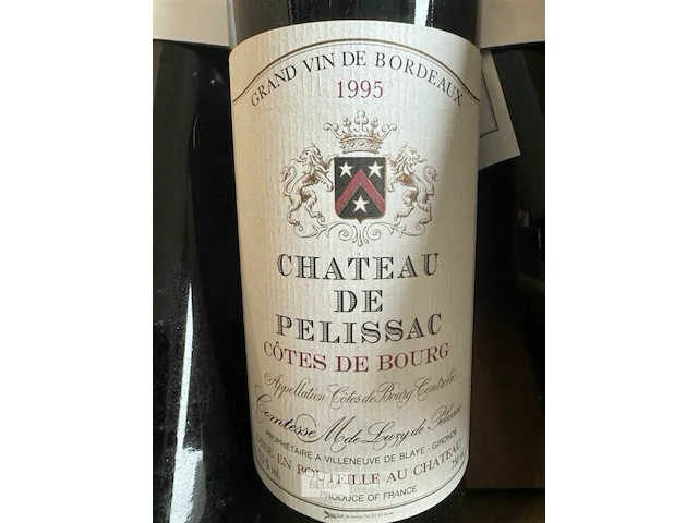 1x 1 doos chateau de pelissac cotes des bourg 1995 - afbeelding 3 van  3