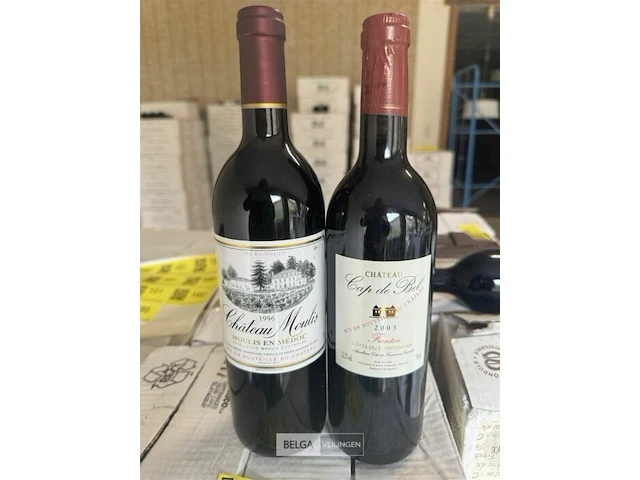1x 1 doos chateau moulis 1996 en 1x 1 doos chateau cap de bel 2003 - afbeelding 1 van  6