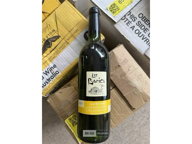 1x 1 doos les bories chardonnay 2007 - afbeelding 1 van  3