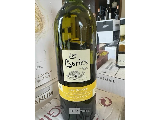 1x 1 doos les bories chardonnay 2007 - afbeelding 3 van  3