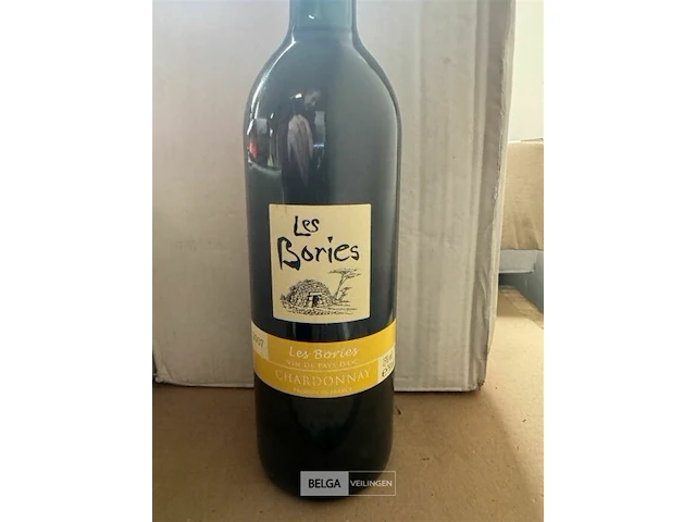 1x 1 doos les bories chardonnay 2007 - afbeelding 4 van  4