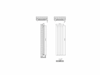 1x 180cmx47cm verticale dubbelzijdige radiator tower w47 - afbeelding 6 van  6