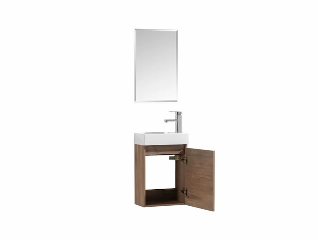 1x 40cm toiletmeubel grijs eik - como 40-02 - afbeelding 3 van  7