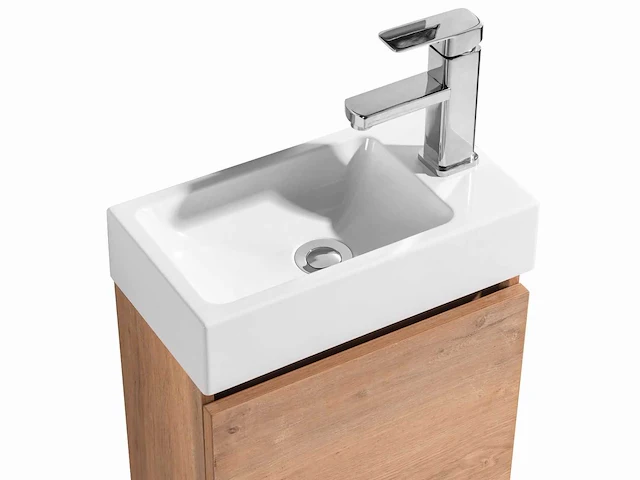 1x 40cm toiletmeubel naturel eik - como 40-01 - afbeelding 3 van  7