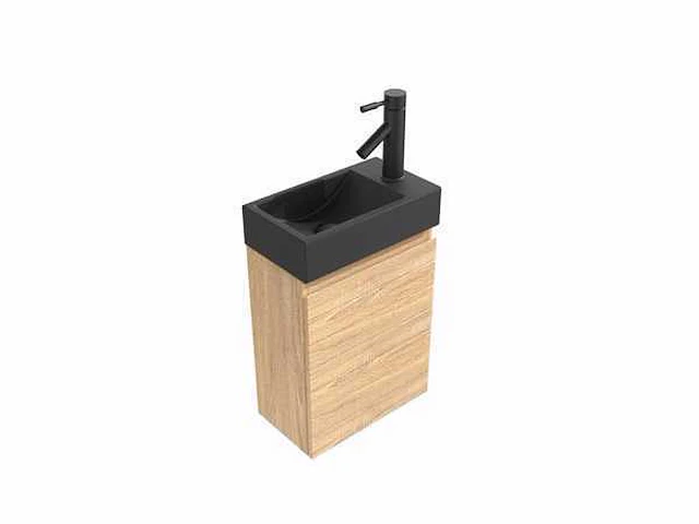 1x 40cm toiletmeubel wit eik- riga-01 - afbeelding 2 van  3