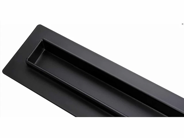 1x 60cm slim zwart douchegoot design met gesloten rooster - afbeelding 8 van  10