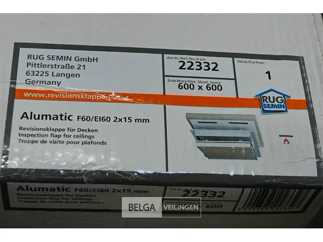 1x alumatic fgo/ei60-2x15mm 60x60 - afbeelding 1 van  1