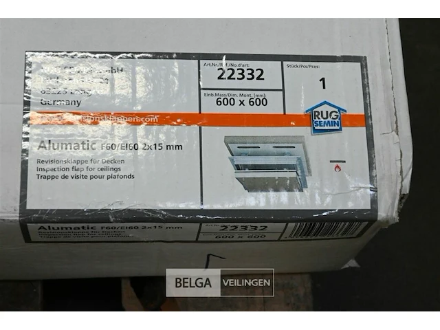 1x alumatic fgo/ei60-2x15mm 60x60 - afbeelding 1 van  1