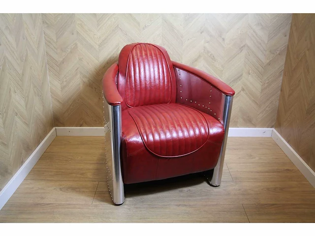 1x aviator fauteuil - rood - afbeelding 1 van  3