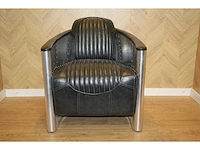 1x aviator fauteuil - zwart