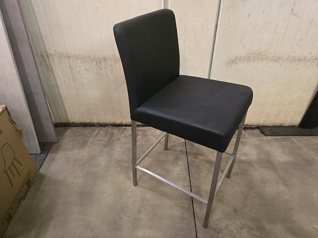 1x barstoel bavo zwart pu zh65cm - afbeelding 1 van  2