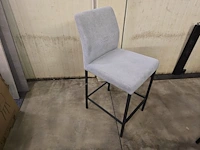 1x barstoel curved grijs stof zh65cm - afbeelding 1 van  2