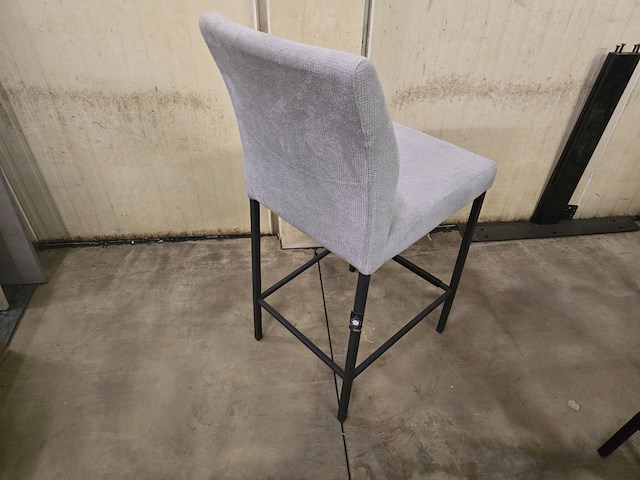 1x barstoel curved grijs stof zh65cm - afbeelding 2 van  2