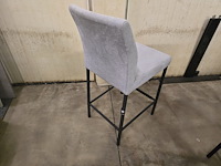1x barstoel curved grijs stof zh65cm - afbeelding 2 van  2