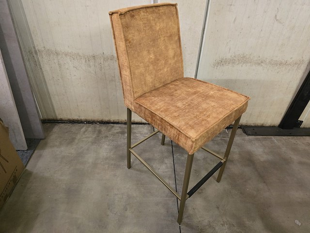 1x barstoel goud stof zh65cm - afbeelding 1 van  2