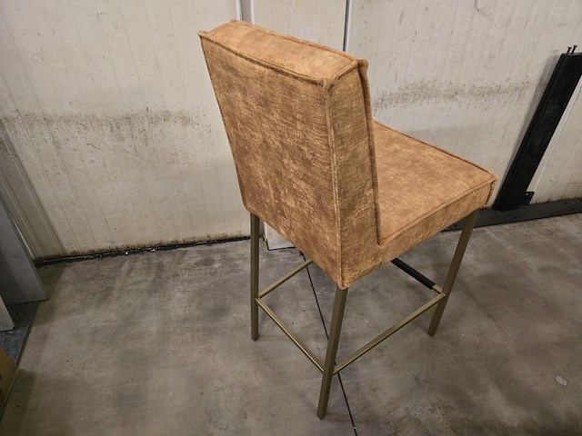 1x barstoel goud stof zh65cm - afbeelding 2 van  2