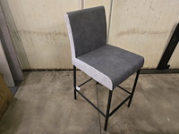 1x barstoel grijs stof-pu zh65cm - afbeelding 1 van  2