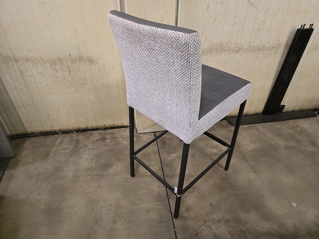 1x barstoel grijs stof-pu zh65cm - afbeelding 2 van  2