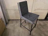 1x barstoel grijs stof zh65cm - afbeelding 1 van  2