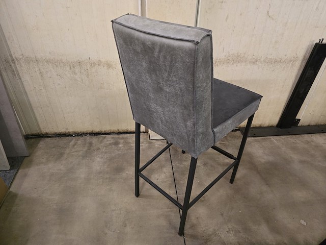 1x barstoel grijs stof zh65cm - afbeelding 2 van  2