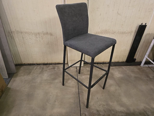 1x barstoel grijs stof zh75cm - afbeelding 1 van  2
