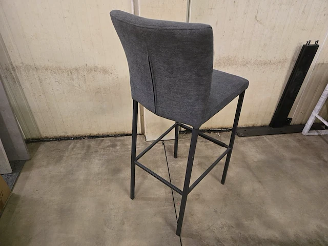 1x barstoel grijs stof zh75cm - afbeelding 2 van  2