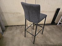 1x barstoel grijs stof zh75cm - afbeelding 2 van  2