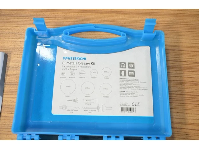 1x bi-metal holesaw kit yphs13k/gnl, 12 piece kit - afbeelding 4 van  5