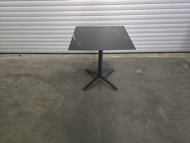 1x bistro keramiek nero zwart vierkant 70cm - afbeelding 3 van  7