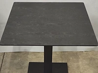 1x bistro tafel veneer zwarte eik 70x70 - afbeelding 2 van  6