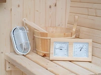 1x buitensauna barrel met raam - afbeelding 6 van  7