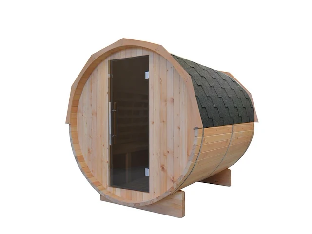 1x buitensauna barrel - afbeelding 1 van  8