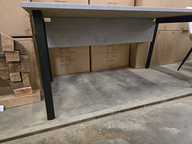 1x bureau betonlook 160x80x75h - afbeelding 2 van  4