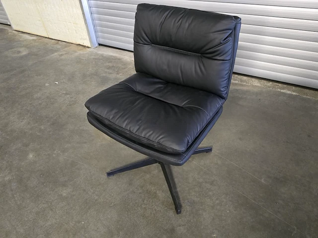 1x bureaustoel ultrasoft zwart premium lederlook - afbeelding 1 van  7
