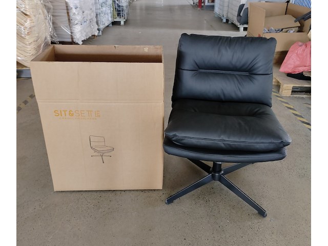 1x bureaustoel ultrasoft zwart premium lederlook - afbeelding 7 van  7