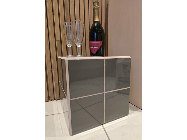 1x design brown tegeltafel handmade 31x31x31h - afbeelding 3 van  6