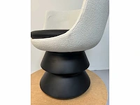 1x design chair zwart wit - afbeelding 4 van  5