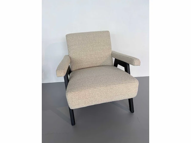1x design fauteuil beige - afbeelding 3 van  4