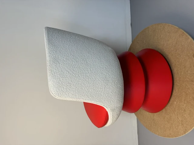 1x design fauteuil rood wit - afbeelding 4 van  6