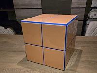 1x design oranje tegeltafel handmade 31x31x31h - afbeelding 1 van  7