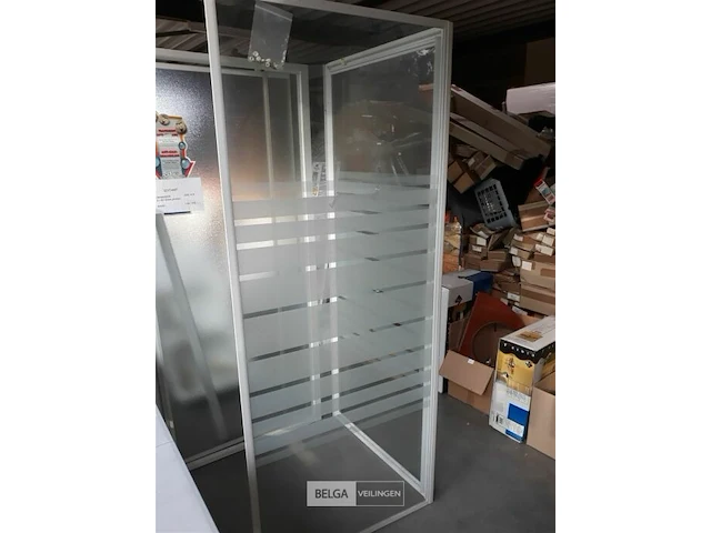 1x douchedeur 80 + wand 75 cm showmodel - afbeelding 3 van  3