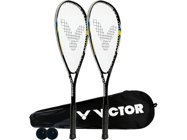 1x dunlop hyper tour ti squasracket met beschermhoes en squashballen - afbeelding 1 van  1